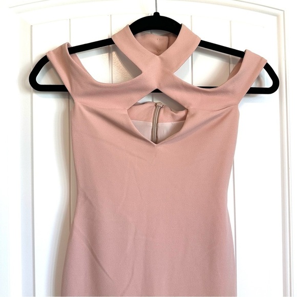 NWT NOOKIE designer blush bodycon form fitting dress - Hollywood midi - Picture 4 of 8